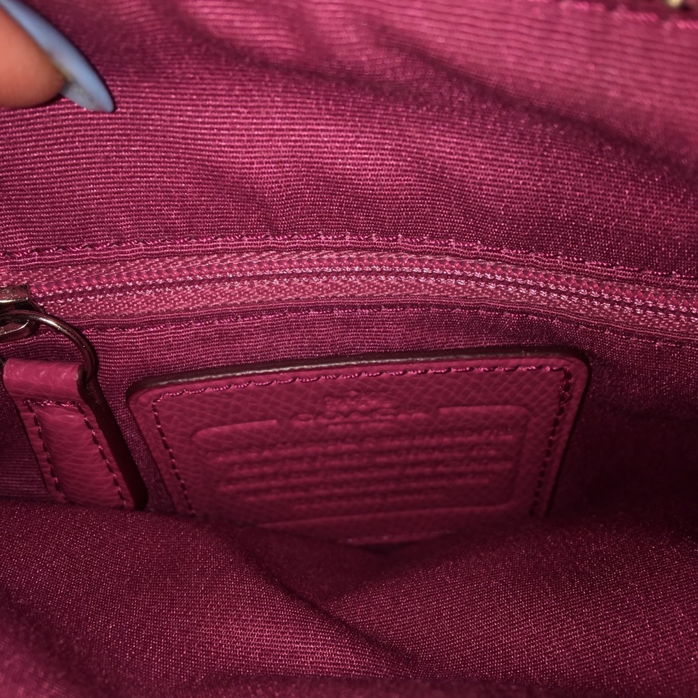 Coach Pink Crossbody Handle Leather Bag - Picture 4 of 6